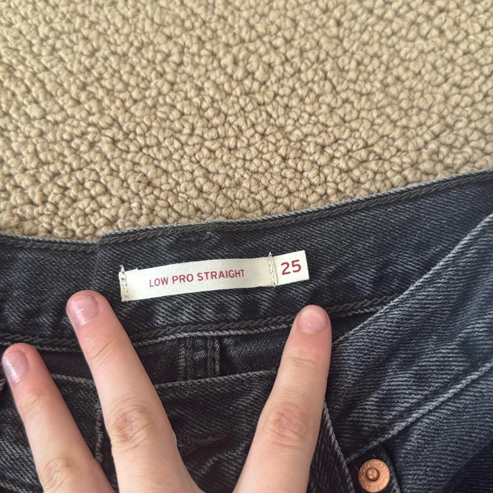 Levi's black low pro straight baggy low loose Women's Black Jeans size 25 - Picture 7 of 11